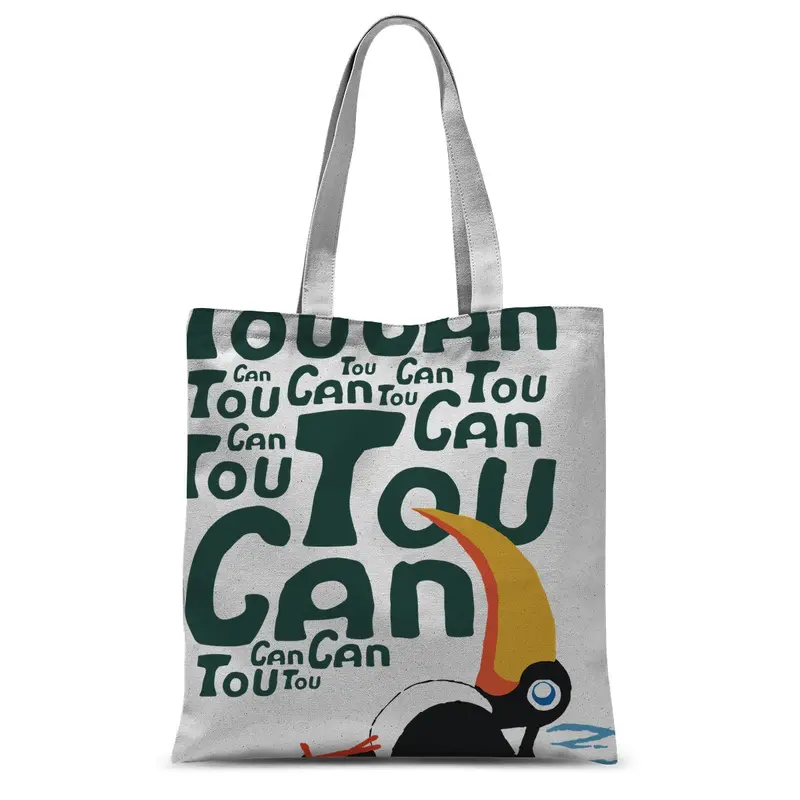 AQUA HMP2 Toucan Reusable Tote Bag – Eco-Friendly Carryall with Tropical Design