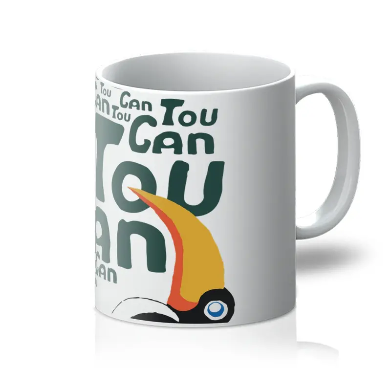 AQUA HMP2 Toucan-Themed Ceramic Mug – Vibrant Ocean-Inspired Drinkware