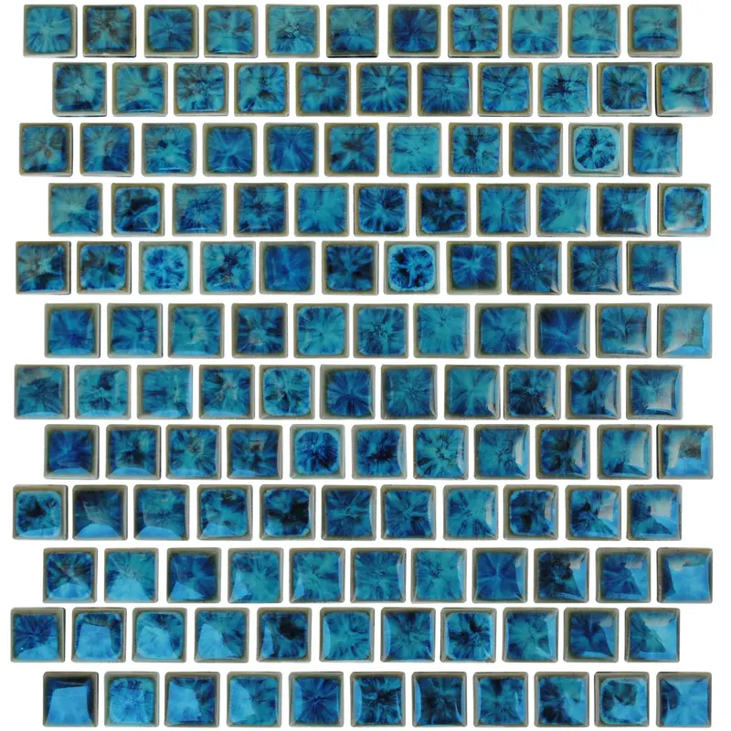 Aquamarine 1×1 Inch Porcelain Pool Mosaic Tile