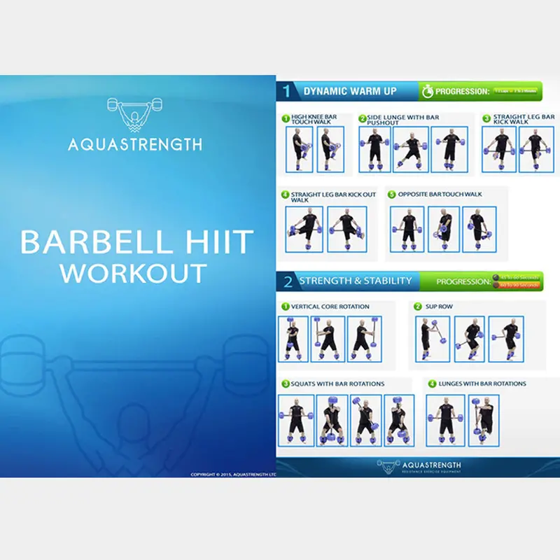 Aquastrength Barbell HIIT Workout Plan (Printable)