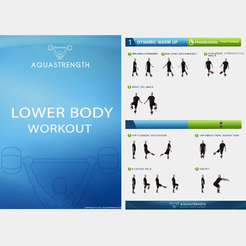 Aquastrength Lower Body Exercise Guide (Printable)