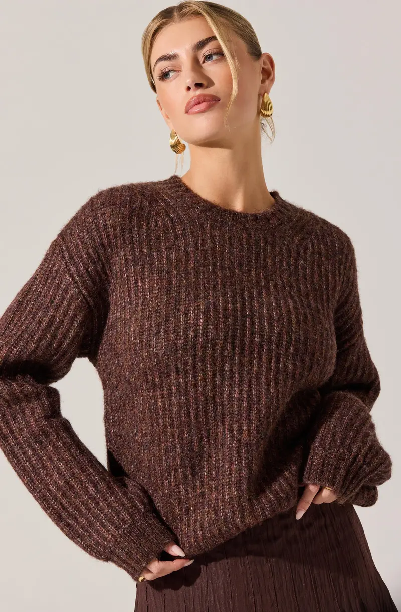 Archer Classic Crewneck Knit Sweater in Soft Yarn