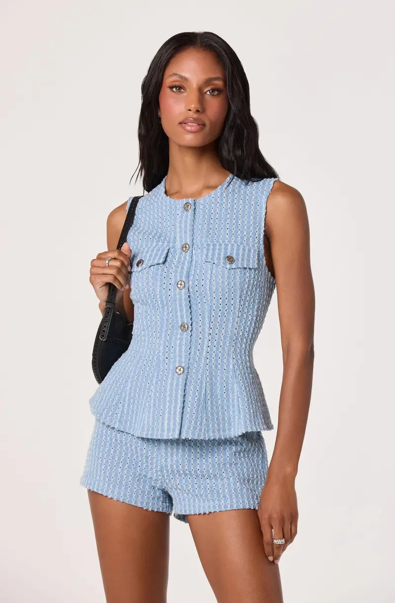 Arden Denim Mini Shorts with Elevated Rise