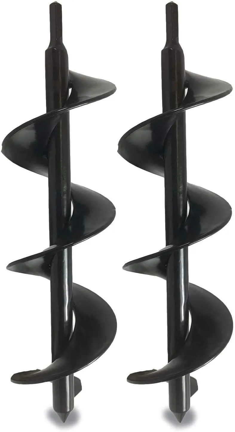 Ashman 12-Inch Bulb Auger Set – 2-Pack Manual Garden Auger for Planting Flowers, Bulbs & Seedlings