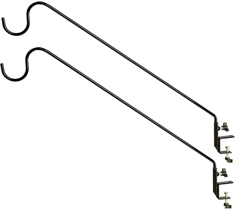 Ashman 12mm Black Deck Hook – 37-Inch Premium Metal Hook Set (2-Pack) for Outdoor Hanging Applications