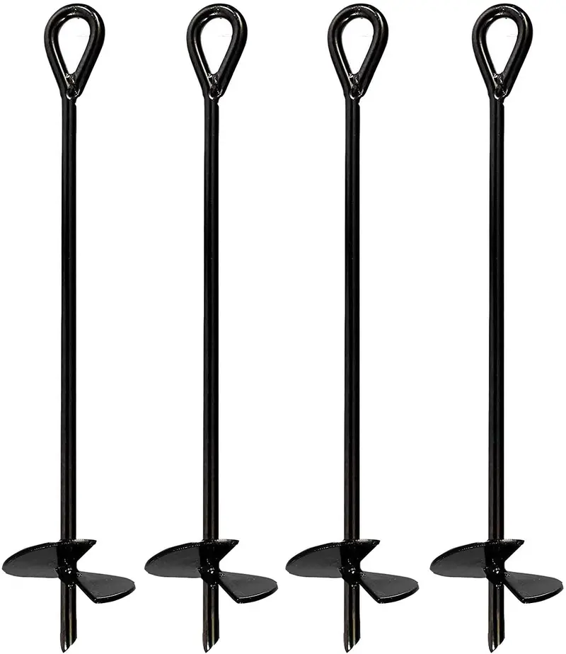 Ashman 30-Inch Ground Anchor Kit – 4-Pack, 10mm Diameter for Reliable Tent, Canopy & Swing Set Anchoring