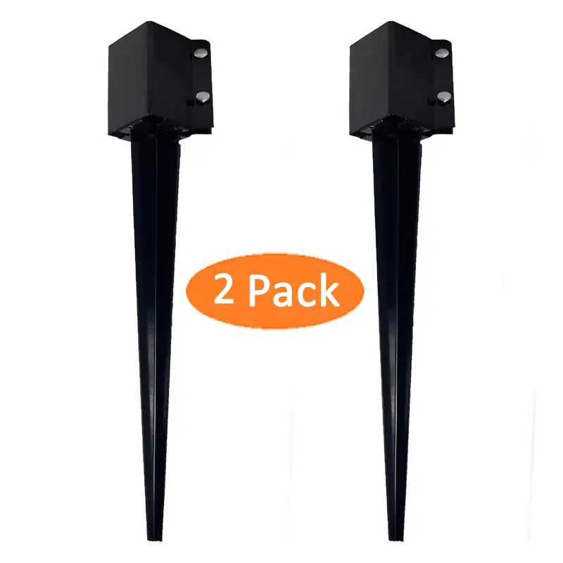 Ashman 30-Inch Square Fence Post Anchor – 2-Pack for Enhanced Structural Stability