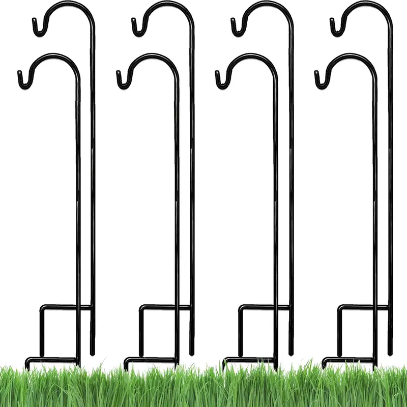 Ashman 35-Inch Decorative Shepherd Hooks – 8-Pack for Plant Hangers & Vertical Gardens