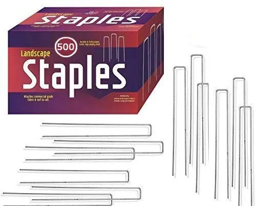 Ashman 500-Pack Galvanized Landscape Staples – 12-Inch Heavy-Duty Sod & Fence Anchors