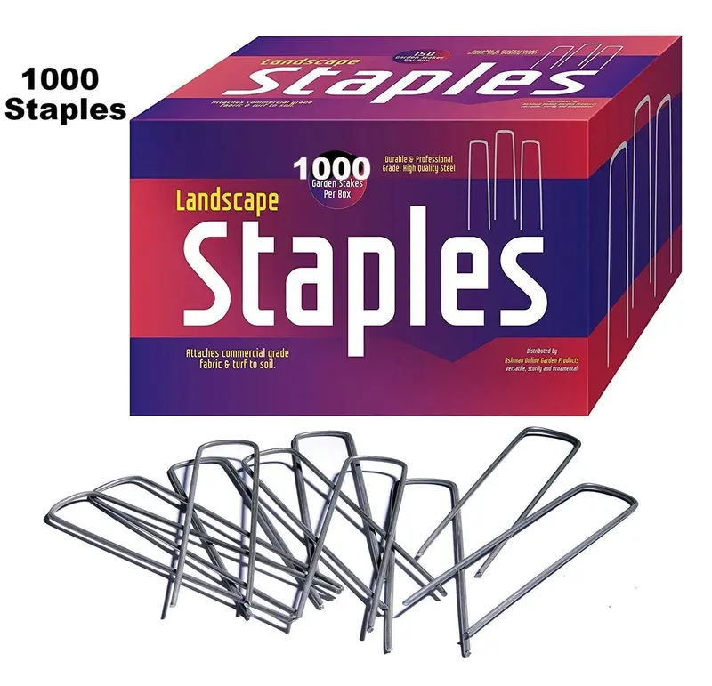 Ashman 6-Inch Galvanized Landscape Staples – Pack of 1,000