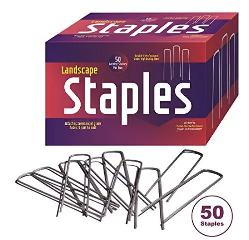 Ashman 6-Inch Galvanized Landscape Staples – Starter Pack of 50