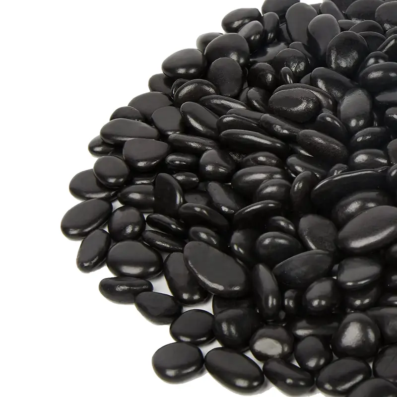 Ashman Black Solar Pebbles — 0.5–1.5 in, 20 lb Bag for Landscaping, Water Features & Decorative Use