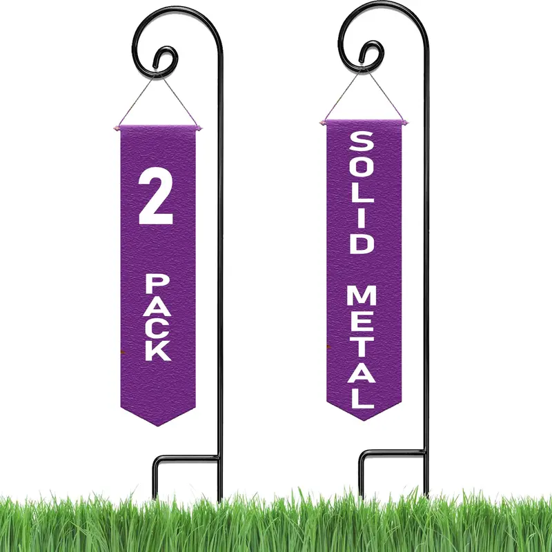 Ashman Heavy-Duty 48-Inch Curved Shepherd’s Hook – 2-Pack, Rust-Resistant Steel for Wedding Decor & Hanging Baskets