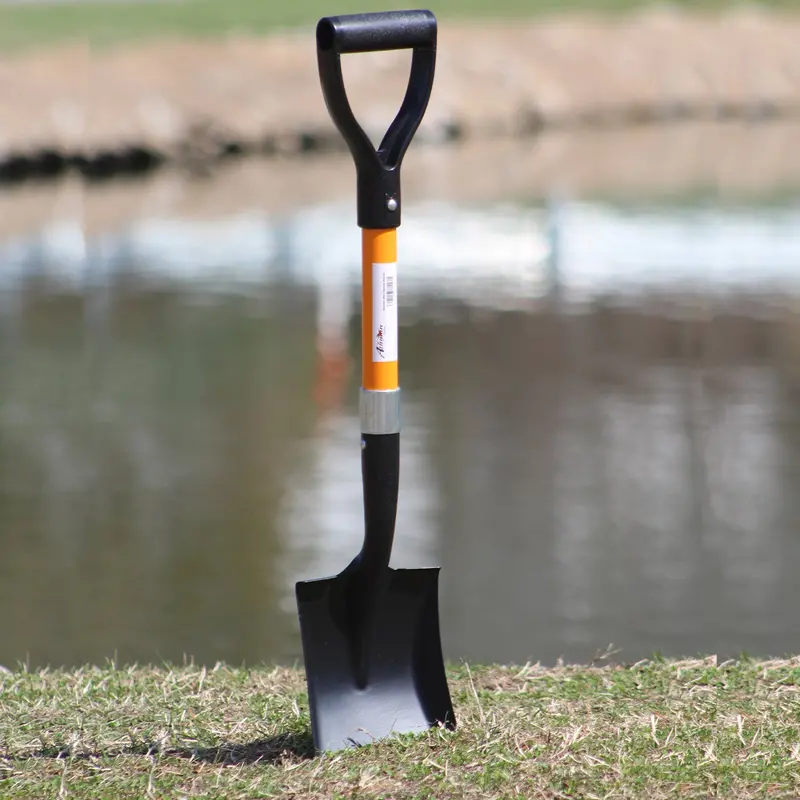 Ashman Medium Square Shovel – 27-Inch D-Cup Handle Design with Reinforced Steel Blade and Ergonomic Grip