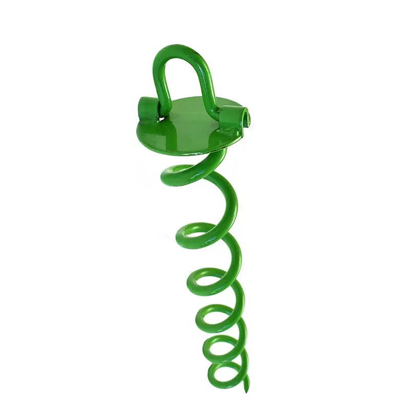Ashman Spiral Ground Anchor – 16″ Green Powder-Coated Steel, 44-Pack for Tents, Canopies & Play Sets