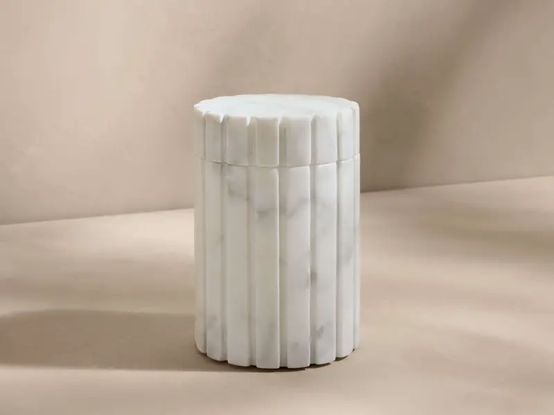 Aster Carrara Ribbed Storage Jar