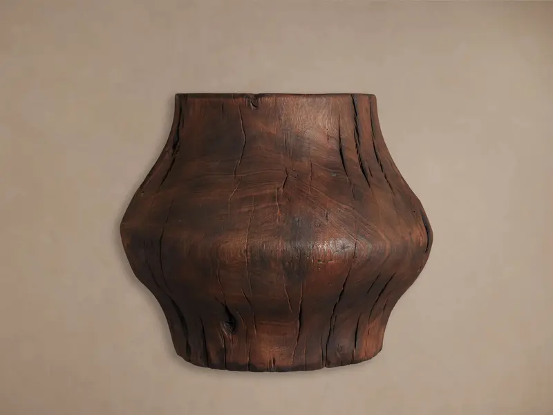 Aurore Hand-Carved Ceramic Wall Vase