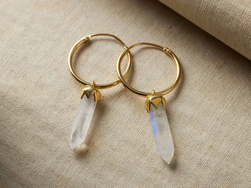 Ayla Moonstone Drop Earrings