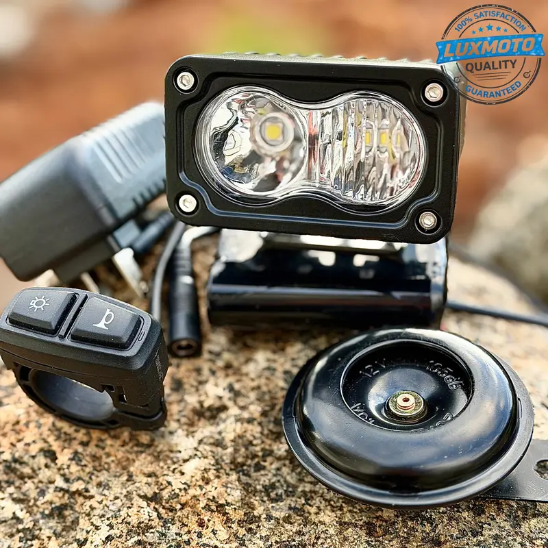 Baja Light & Horn Combo – Rechargeable LED Light with Air Horn (Includes Battery & Charger)
