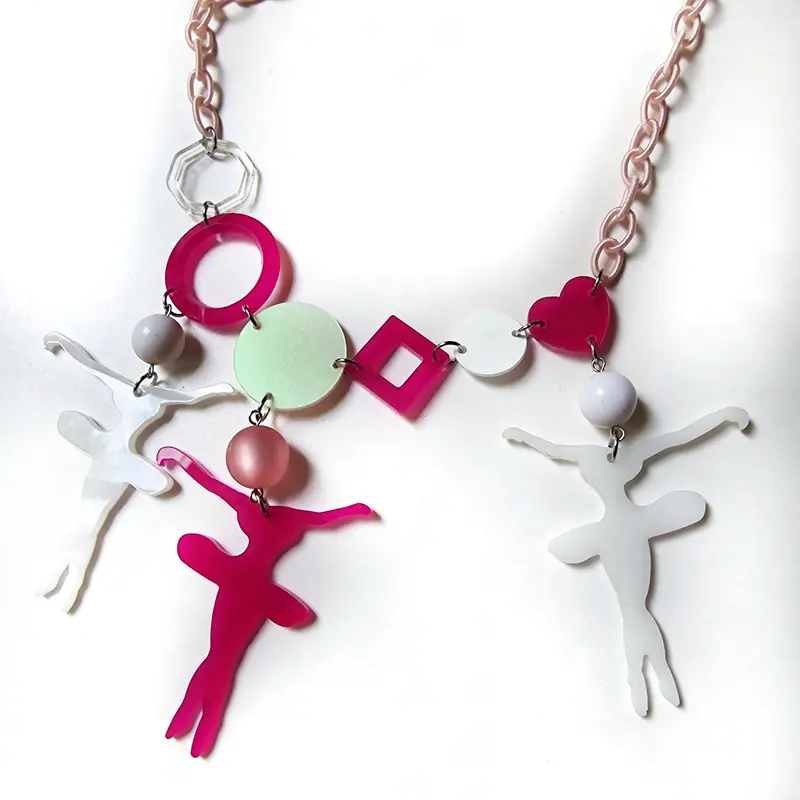Ballerina Pendant Necklace – Surrealist Art Design
