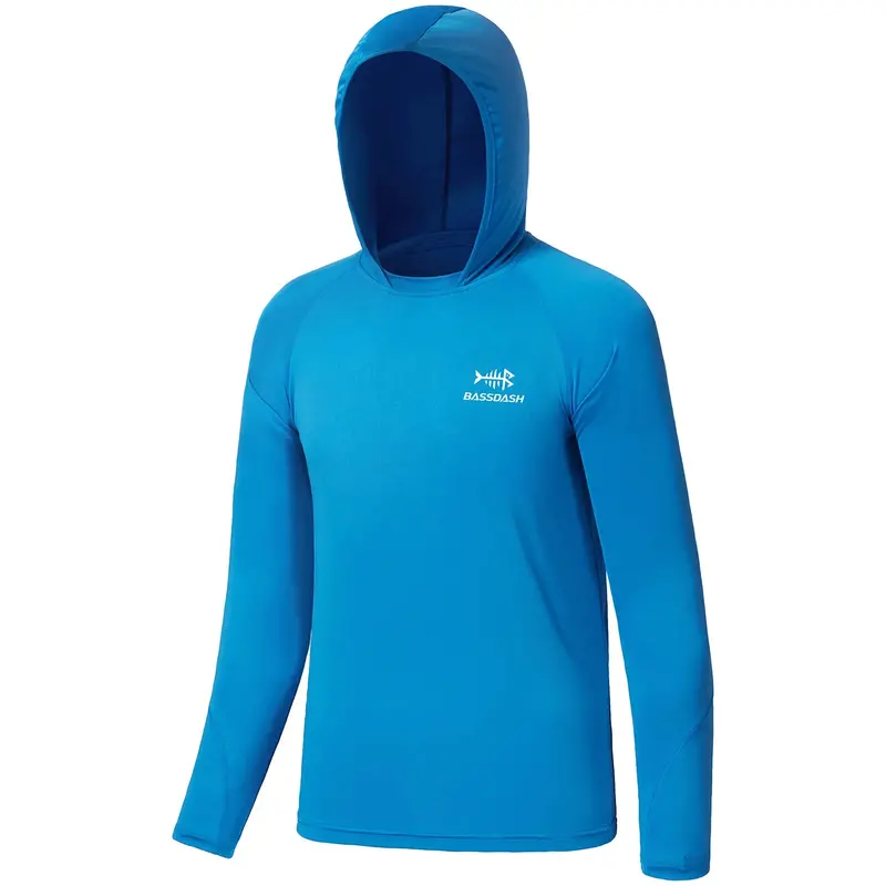 Bassdash Youth Hooded UPF50+ Sun Protection Shirt – Lightweight Long-Sleeve Fishing & Sailing Tee