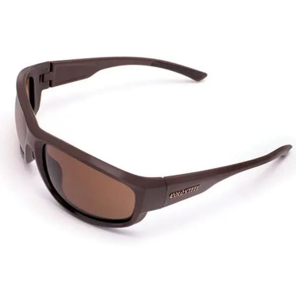 Battle Shades Mark II Sunglasses – Dark Matte Brown Frame with Brown Polarized Lenses