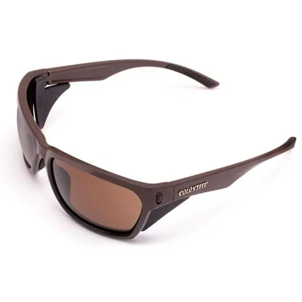 Battle Shades Mark III Sunglasses – Dark Matte Brown Frame with Brown Lens