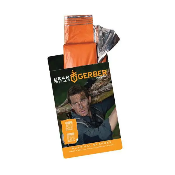 Bear Grylls Survival Blanket – Heavy-Duty Polyethylene, 94.5″ × 60″ Emergency Thermal Blanket