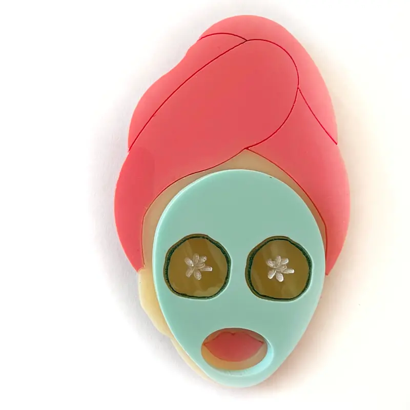 Beauty Mask Brooch