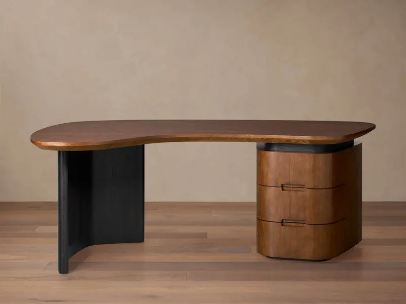Berkley Executive Office Desk with Solid Wood Construction