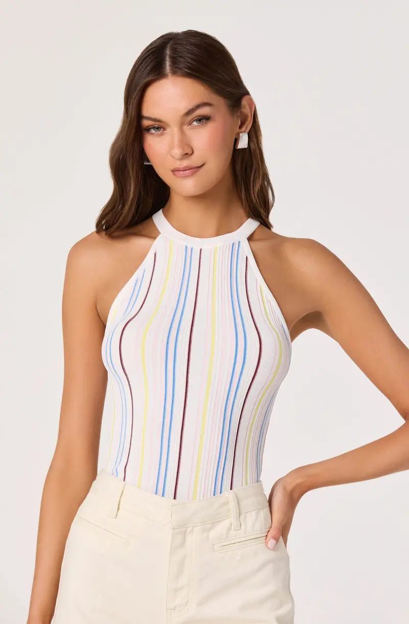 Betia Multi-Stripe Ribbed Tank – Stretchy Everyday Basic