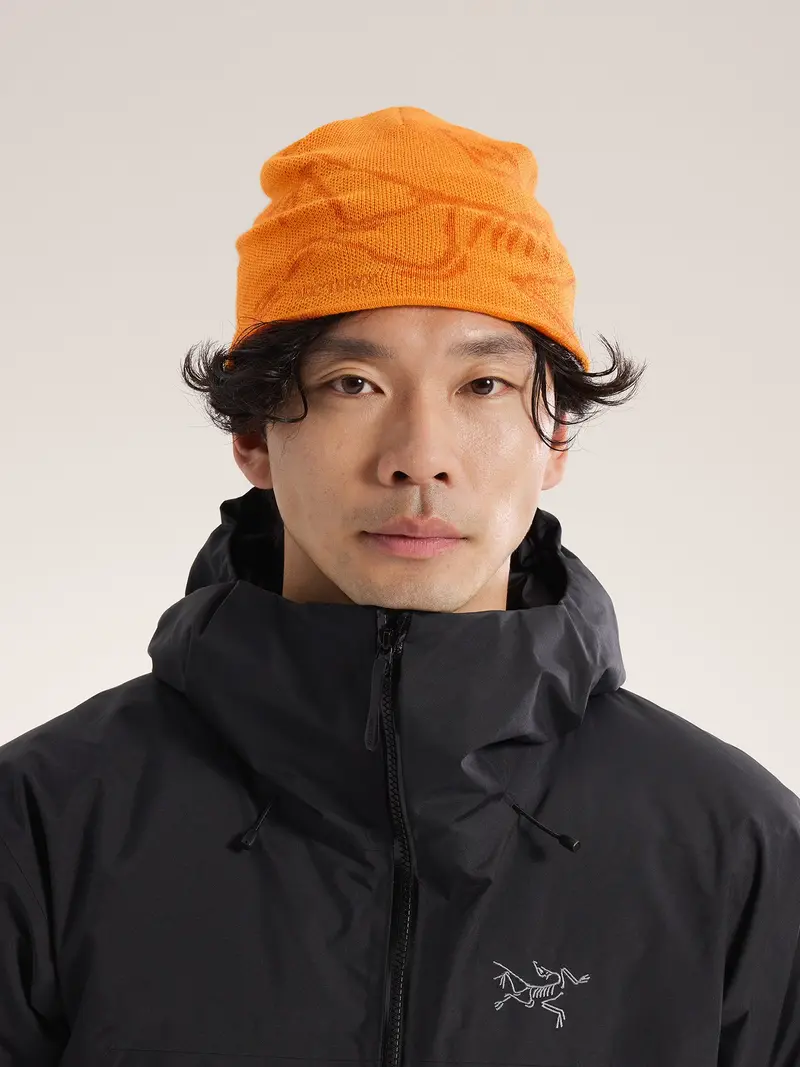 Bird-Print Knit Beanie for Adults