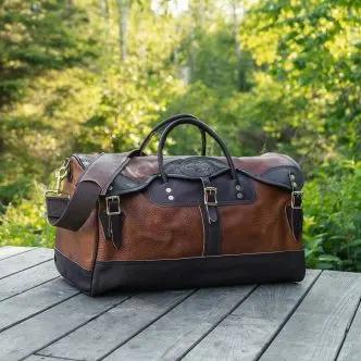 Bison Leather Sportsman’s Duffel – Premium Handcrafted Outdoor Bag