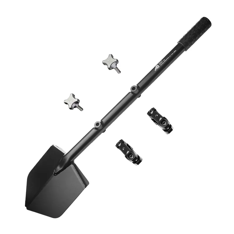 Black Extended-Length Shovel and Black Universal Mount Device (UMD) Combo with Knob Fasteners