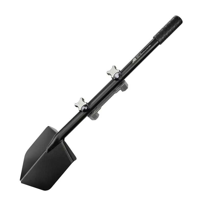 Black Extended-Length Shovel and Grey Surface Shovel Mount (SSM) Combo with Knob Fasteners