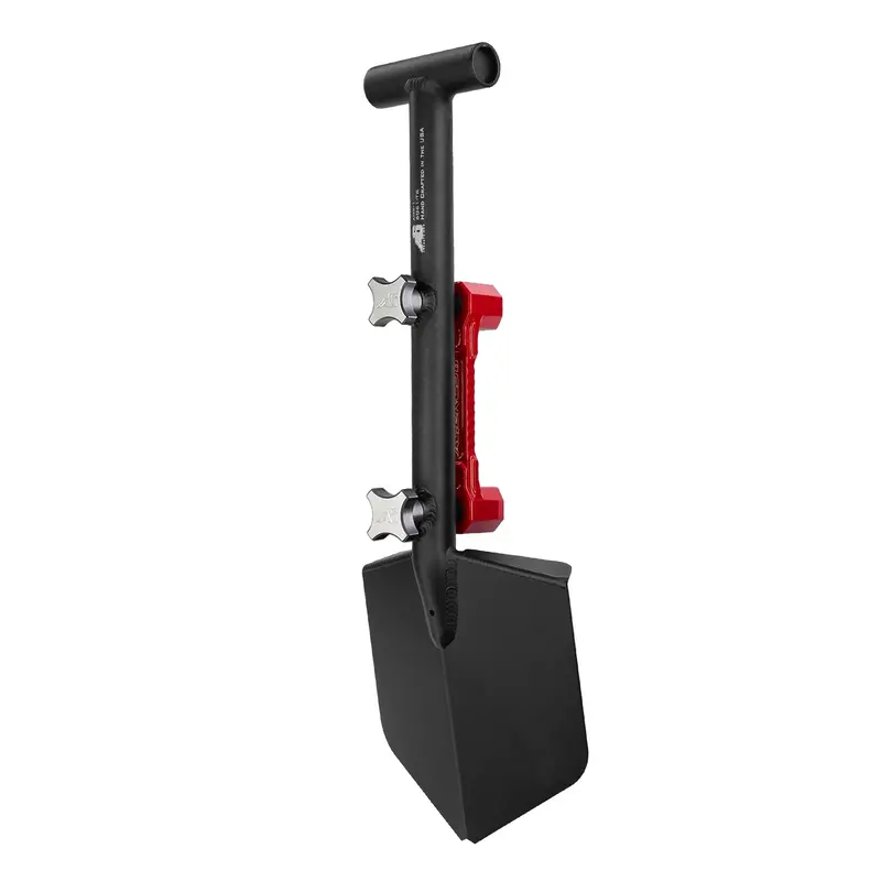 Black Mini Shovel with Red SSM Mount and Knobs