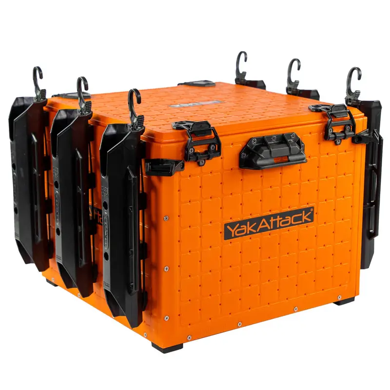 BlackPak Pro Kayak Fishing Crate – Assembled 16″ x 16″ Orange Storage Box