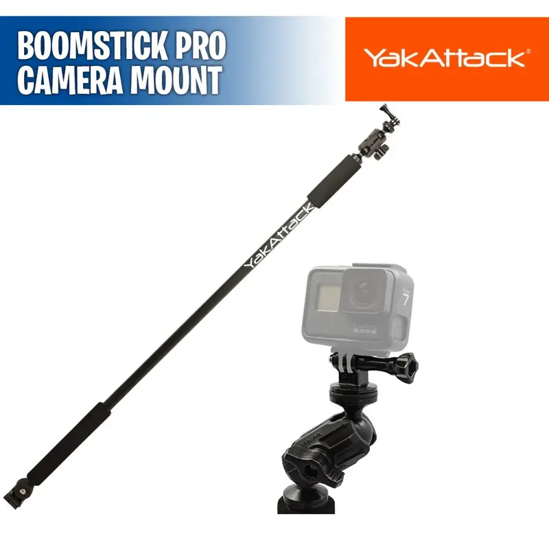 BoomStick Pro Adjustable 360° Camera Mount for Kayaks and Boats