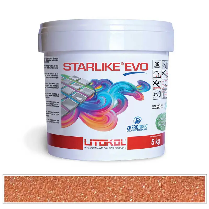 Brick Red Starlike EVO Epoxy Grout – 5.5 lb Container (580 Series)