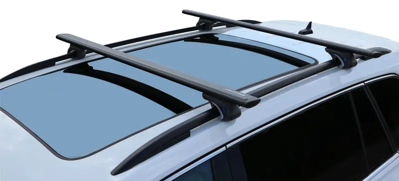 BrightLines All-Black Wing-Style Universal Roof Crossbars – 220 lb Capacity (Used)