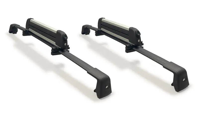 BrightLines Anti-Theft Roof Rack & Ski Carrier for 2015–2024 Ford Edge — Compact Load Capacity: 4 Skis or 2 Snowboards, Sunroof-Compatible