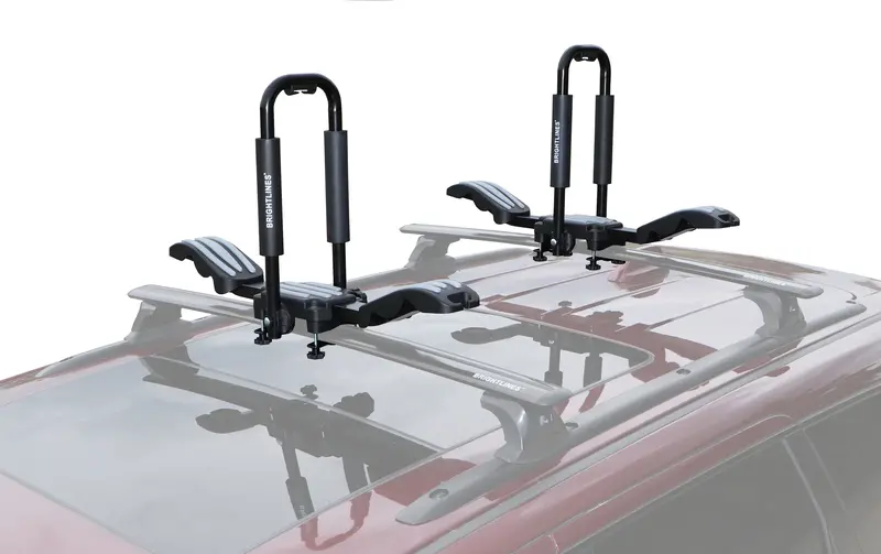 BRIGHTLINES Premium Dual-Folding Kayak, Canoe & SUP Roof Mount Carrier (Pair)