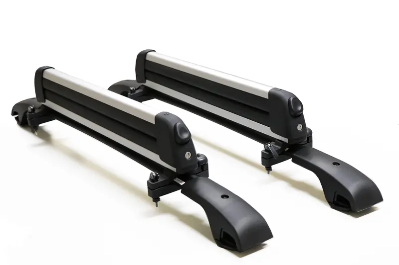 BRIGHTLINES Roof Rack Crossbars with Ski Mount for Kia Sportage (2022–2026) — Raised Side Rails, No Sunroof — Capacity: 4 Skis or 2 Snowboards