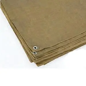 Brown Reinforced Rip-Stop Polyethylene Fabric – Heavy-Duty Utility Material