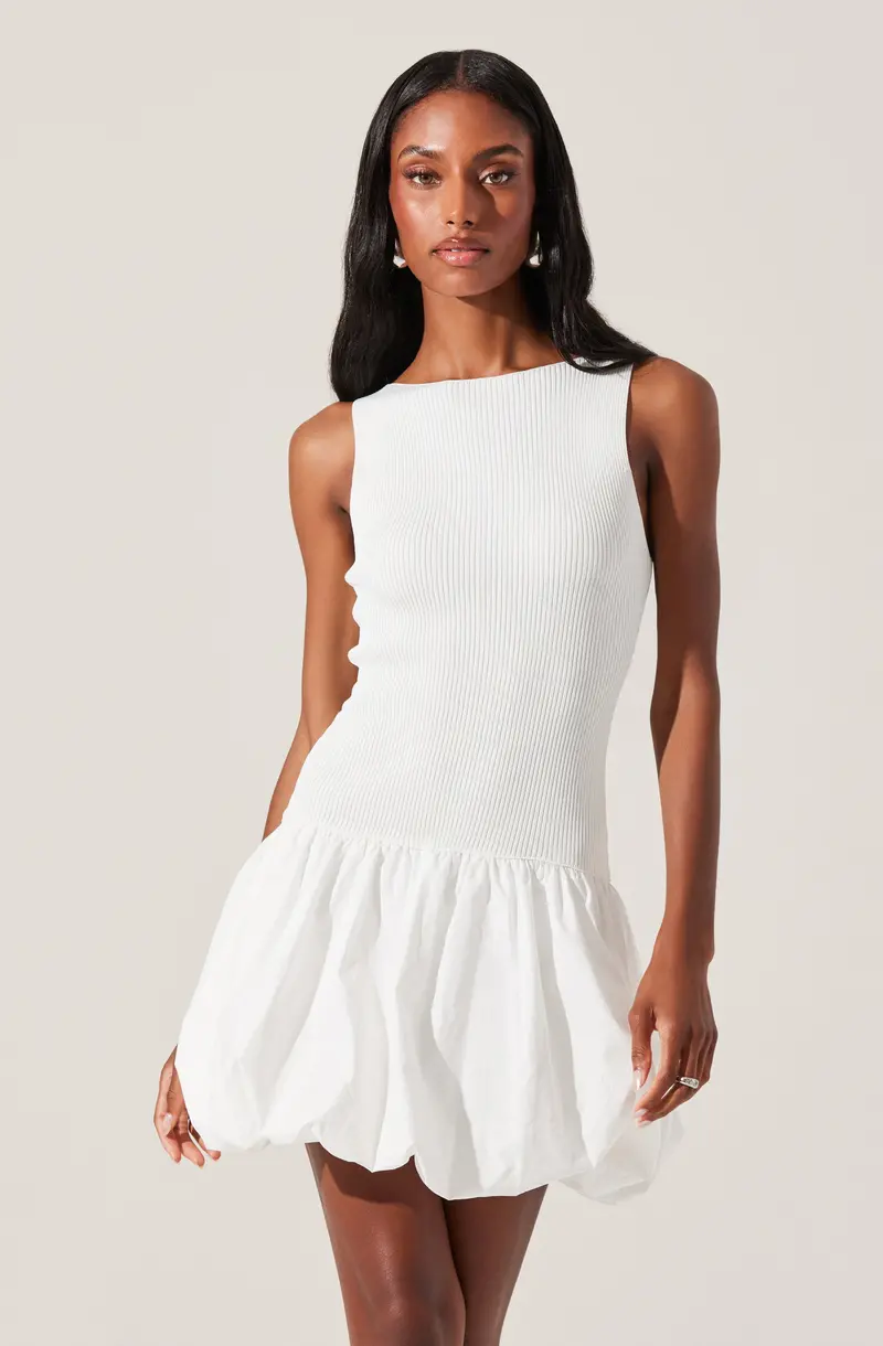Bubble-Hem Sweater Dress – Nettie Style