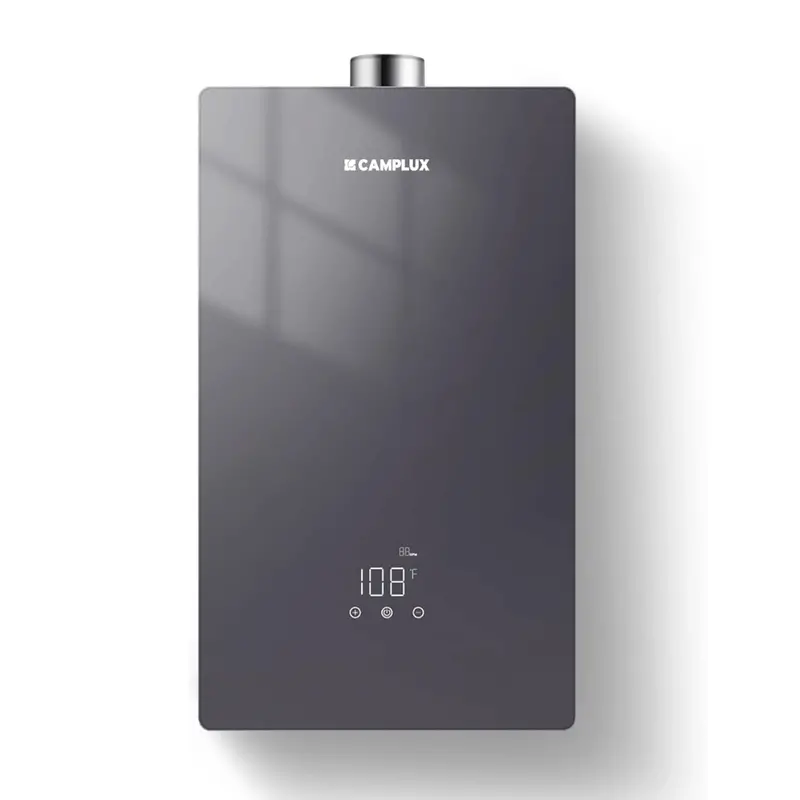 Camplux 4.22 GPM Indoor Gas Tankless Water Heater – Gray Finish