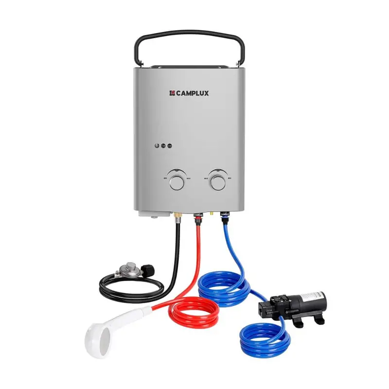 Camplux AY132GP43 All-in-One Portable Propane Water Heater & Pump Kit