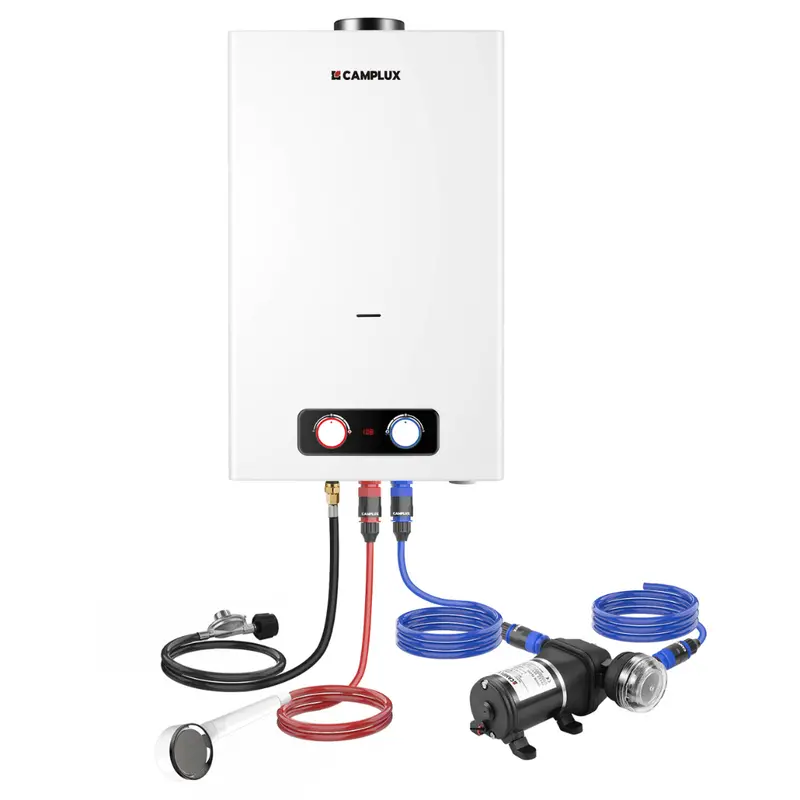 Camplux BD422P120 Outdoor Propane On-Demand Water Heater Kit