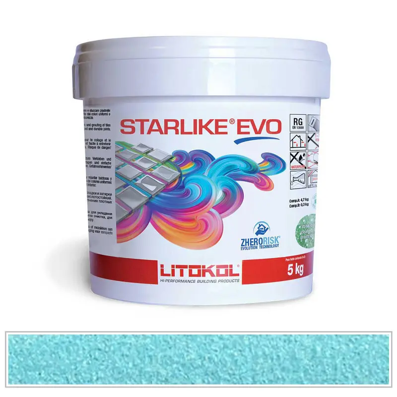 Caribbean Blue 320 Starlike EVO Epoxy Grout – 5.5 lb Container