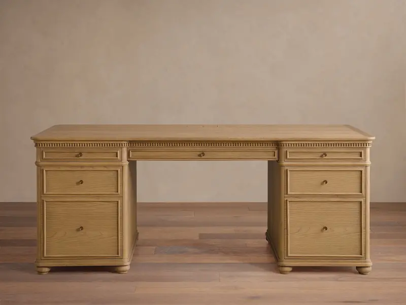 Carlisle Executive Writing Desk with Solid Wood Top